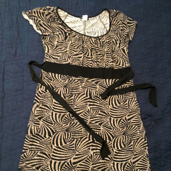 Black and brown patterned dress - Picture 1 of 3